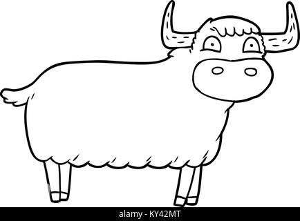 Vache highland cartoon Illustration de Vecteur