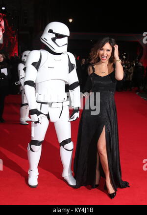 'Star Wars : Le dernier des Jedi Premiere - Arrivées comprend : Myleene Klass Où : London, Royaume-Uni Quand : 12 Déc 2017 Crédit : CEC/WENN Banque D'Images