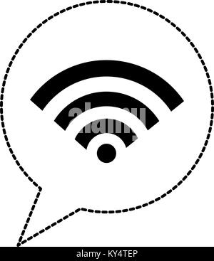 Bulle avec signal wifi vector illustration design Illustration de Vecteur