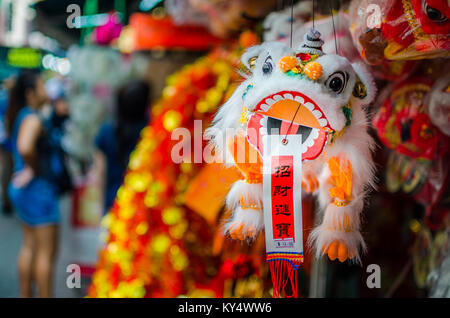 Nouvel An chinois commun décoration comme vu dans le quartier chinois de Singapour. Banque D'Images