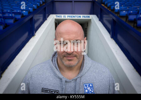 Gary Cerveau, manager de Tranmere Rovers, photographié à l'club de football Prenton Park Stadium. Cerveau a été nommé manager du club à l'été 2015, à la suite de leur relégation jusqu'à la Ligue nationale. Les routiers avaient été membres de la Ligue de football de 1921 jusqu'à leur rétrogradation en Angleterre est cinquième niveau. Banque D'Images