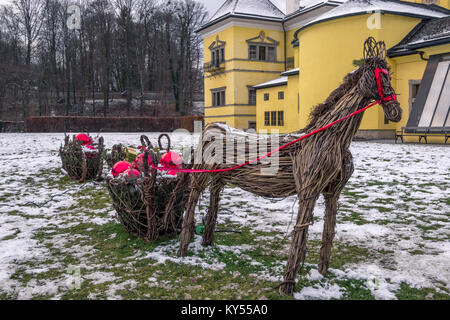 Marché de Noël Palais Hellbrunn, Salzbourg, Autriche Banque D'Images