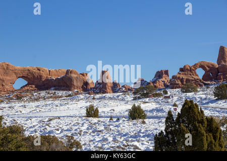 Explorer Arches National Park Décembre 2017 Banque D'Images