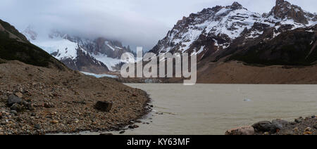 Vue de la Laguna Torre, El Chalten/Mont Fitz Roy, le Parc National Los Glaciares, Province de Santa Cruz, Argentine Banque D'Images