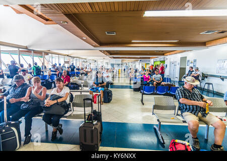 L'île de San Andrés, Colombie   vers mars 2017. Salle d'attente à l'aéroport de San Andres. Banque D'Images
