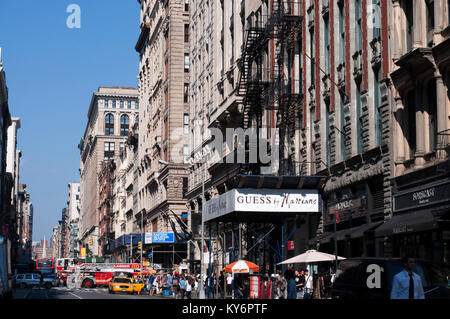 Imagine magasin dans le quartier de Soho à New York et façades d'Ho-Cast, quartier historique de fer, NYC Banque D'Images