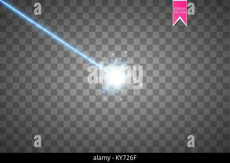 Abstract blue laser. Isolé sur fond noir transparent. Illustration vectorielle, Illustration de Vecteur