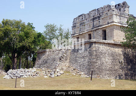 Maison du Temple de Virginie à Chichen Itza, Mexique Banque D'Images