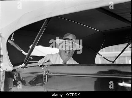 Franklin Delano Roosevelt à Langley Field Air Force Base en Virginie. 29 mai, 1940. Banque D'Images