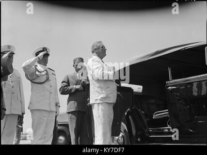 Franklin Delano Roosevelt à Langley Field Air Force Base en Virginie. 29 mai, 1940. Banque D'Images