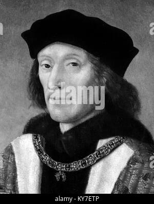Henry VII. Portrait du roi Henry VII (1457-1509) Banque D'Images