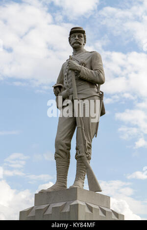 La milice de l'État de New York 14e 14e monument, Gettysburg National Military Park, Virginia, United States. Banque D'Images