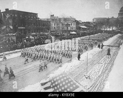 Les cadets de West Point, Woodrow Wilson, 1913 défilé inaugural Banque D'Images