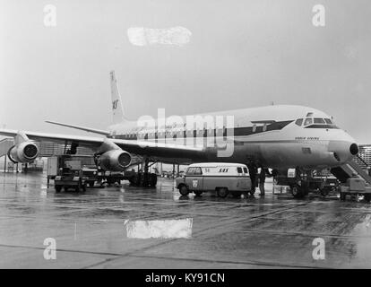 DC-8-33 SAS, sur le terrain, Visbur,1960, Viking Viking Visbur flög jusqu'à Buenos Aires 1967 Banque D'Images