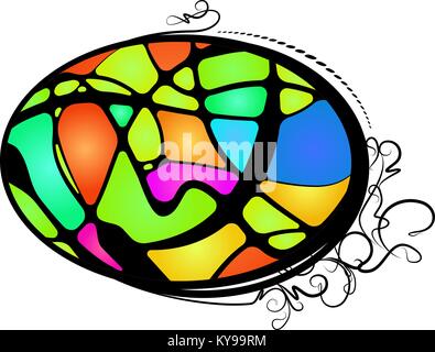 Résumé des vitraux. Vector Illustration de Vecteur