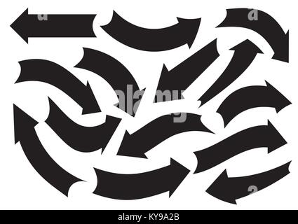 Jeu de flèches. Vector Illustration de Vecteur