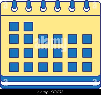 Calendrier en couleur jusqu'à présent aux journées d'information Illustration de Vecteur