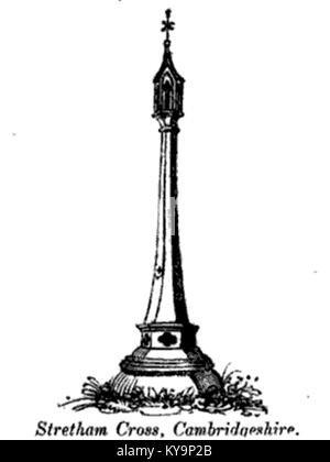 Stretham Cross, situé à Stretham, Cambridgeshire, Angleterre, est un bâtiment classé Grade II*. C'est une croix de marché médiévale, servant de point focal pour les activités de marché du village. La croix est située près de l'église, marquant son importance historique dans le commerce et les rassemblements sociaux de la communauté. Banque D'Images