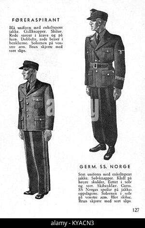 (Nasjonal Samling NS 1944 Aarbok s127 (uniformer) Føreraspirant Germ. SS Norge Banque D'Images