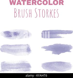 Traits d'aquarelle à la main Illustration de Vecteur