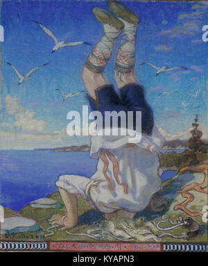 Oskar Kallis 'Tiritamme kasvatamine' (1914) est une œuvre remarquable en estonien du début du XXe siècle La peinture représente la pratique rurale de l'élevage des animaux domestiques, capturant l'essence de la vie rurale en Estonie pendant cette période avec un accent sur l'agriculture et la vie quotidienne. Banque D'Images