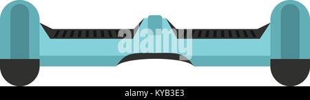 L'équilibrage de roue double bleu électrique l'icône Auto skateboard télévision isolé sur fond blanc vector illustration Illustration de Vecteur