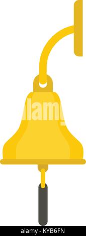 Golden Ship Bell icon isolated Illustration de Vecteur