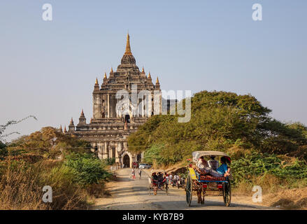 Bagan, Myanmar - Feb 18, 2016. Avis de Thatbyinnyu Temple (l'Omniscient) à Bagan, Myanmar. Bagan en Birmanie centrale est l'un des plus grand arch Banque D'Images