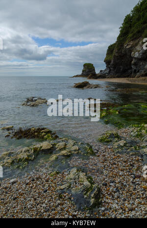 Charlestown Beach in South East Cornwall Banque D'Images