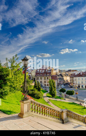 Vue sur la vieille ville, Lublin, Pologne, Europe Banque D'Images