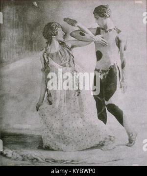 Nijinski et une danseuse 2 par Adolf de Meyer 1914 extrait de l'album L'après-midi d'un faune édité par Iribe Banque D'Images