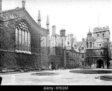 Photographie de nouveau Quad, Brasenose College, Oxford, en 1900 Banque D'Images