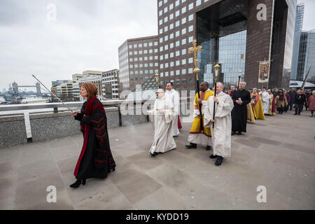 Londres, Royaume-Uni. 14Th Jan, 2018. Bénédiction annuelle de la Tamise. Crédit : Guy Josse/Alamy Live News Banque D'Images