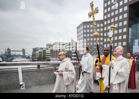 Londres, Royaume-Uni. 14Th Jan, 2018. Bénédiction annuelle de la Tamise. Crédit : Guy Josse/Alamy Live News Banque D'Images