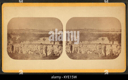 Camp de prison de belle Isle à Richmond, en Virginie pendant la guerre de Sécession, utilisé par la Confédération pour détenir les prisonniers de guerre de l'Union dans des conditions difficiles. Banque D'Images