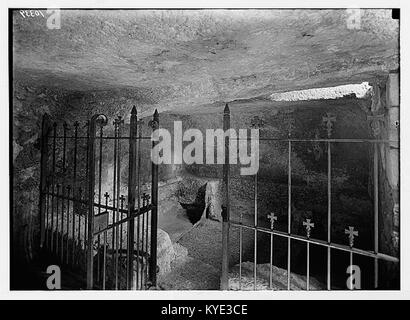 La photographie de la tombe du Christ dans le jardin prise entre 1898 et 1946 montre le site religieux de Jérusalem, qui a une importance historique et théologique chrétienne significative. Banque D'Images
