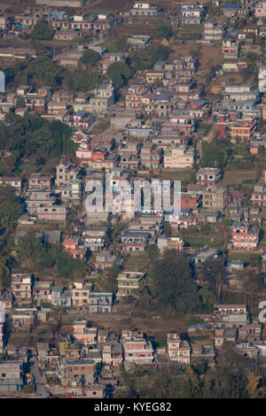 Voir des banlieues dans la gorge de Seti Gandaki à Pokhara, Népal Banque D'Images