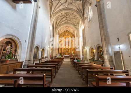 Autel de l'église de San Vicente del Pino, près de Parador de Monforte de Lemos, Galice Banque D'Images