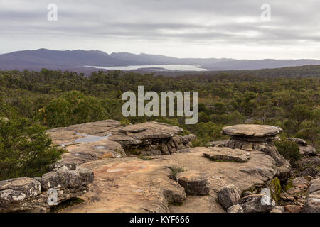 Une vue sur le Parc National des Grampians de Reed Lookout Banque D'Images