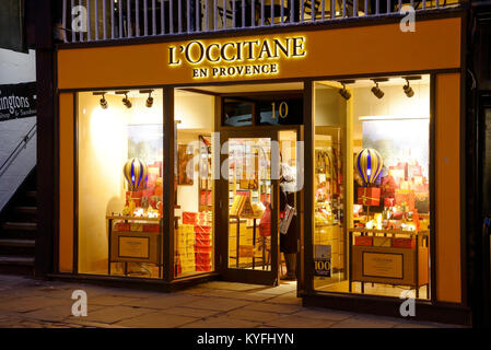 L'Occitane en Provence shop avant sur Northgate Street dans le centre-ville de Chester UK Banque D'Images
