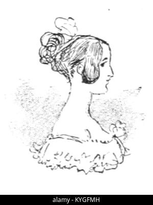 1891 illustration tirée de "Mesdames nos élégances" d'Albert Robida, montrant la mode de la fin du XIXe siècle avec des éléments satiriques et humoristiques. Banque D'Images