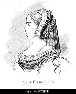 Illustration d'Albert Robida de 1891 intitulée "Mesdames nos aïeules", mettant en valeur la mode et l'élégance historique à travers les siècles Banque D'Images