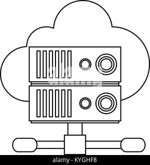 Les technologies de cloud et serveurs Illustration de Vecteur