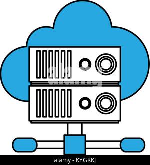 Les technologies de cloud et serveurs Illustration de Vecteur