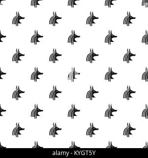 Anubis dieu égyptien antique vector pattern Illustration de Vecteur