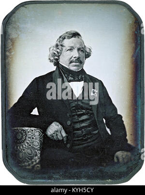 Louis Daguerre, Louis-Jacques-Mandé Daguerre, Louis Daguerre, artiste et photographe français, inventeur du daguerréotype de la photographie Banque D'Images