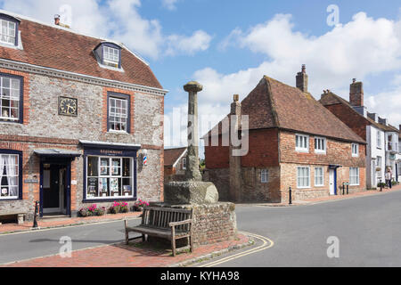 Marché médiéval dans la place du marché, Grande Rue, Alfriston, East Sussex, Angleterre, Royaume-Uni Banque D'Images