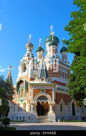 Cathédrale Orthodoxe Russe Saint-nicolas, Nice, France Banque D'Images