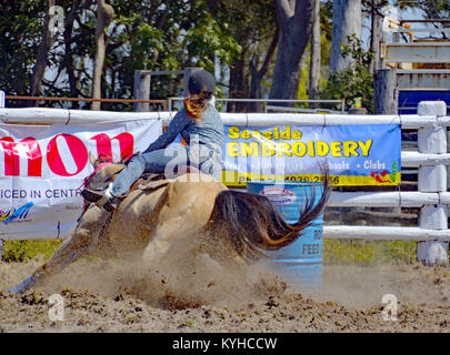 HORSE SPORTS, course de barils, rodéos Banque D'Images