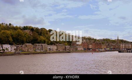 Vue Panoramique Port Rothesay Bay, île de Bute voir mount stuart road de la mer ferry de l'île Royaume Uni Banque D'Images